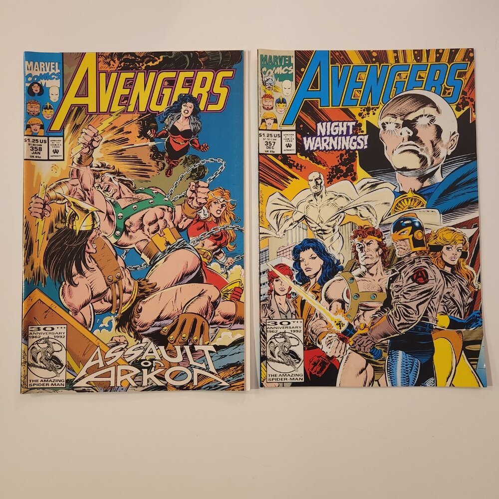 Lot of 5 Avengers Comic Books 357 358 359 360 361 Marvel Comics 1992 1993 Run - Picture 3 of 6